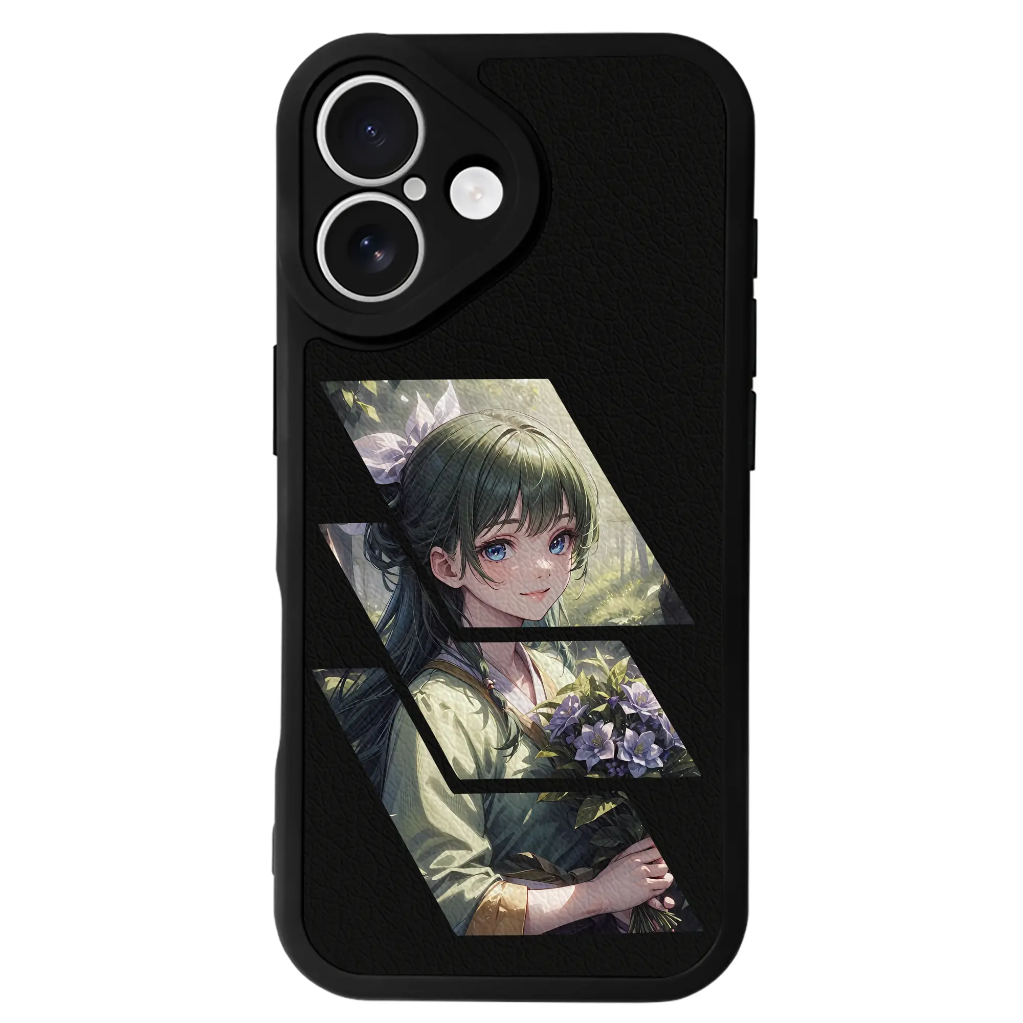 薬屋のひとりごと グッズ,猫猫 - IPhone 16シリーズ対応 ・ シリコンスマホケース ・ レザー調 ・ 高精度フィット ・ 耐衝撃 ・ ワイヤレス充電対応 ・ 精密カット